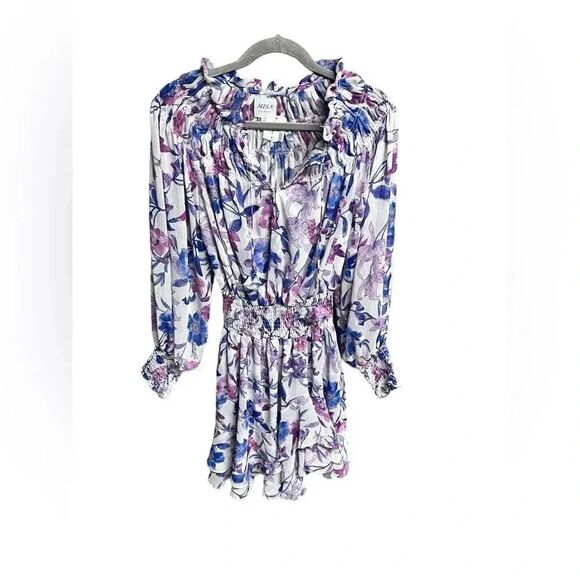NWT MISA Los Angeles Almaha ruffle floral Dress in Amethyst Floral sz small - Picture 2 of 12